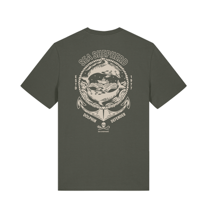 Khaki Printed T-shirt Back