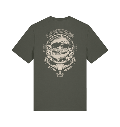 Khaki Printed T-shirt Back