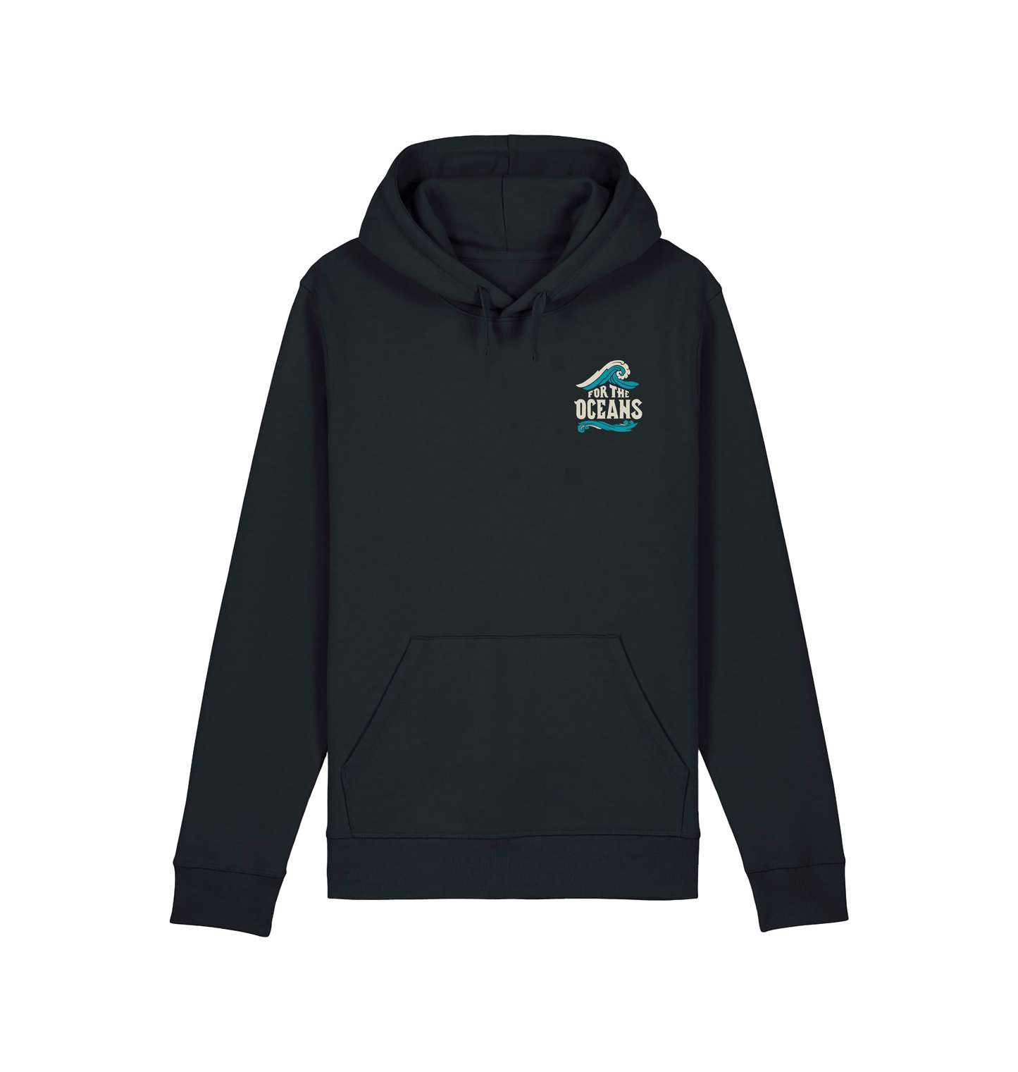 Black Printed Hoody Front