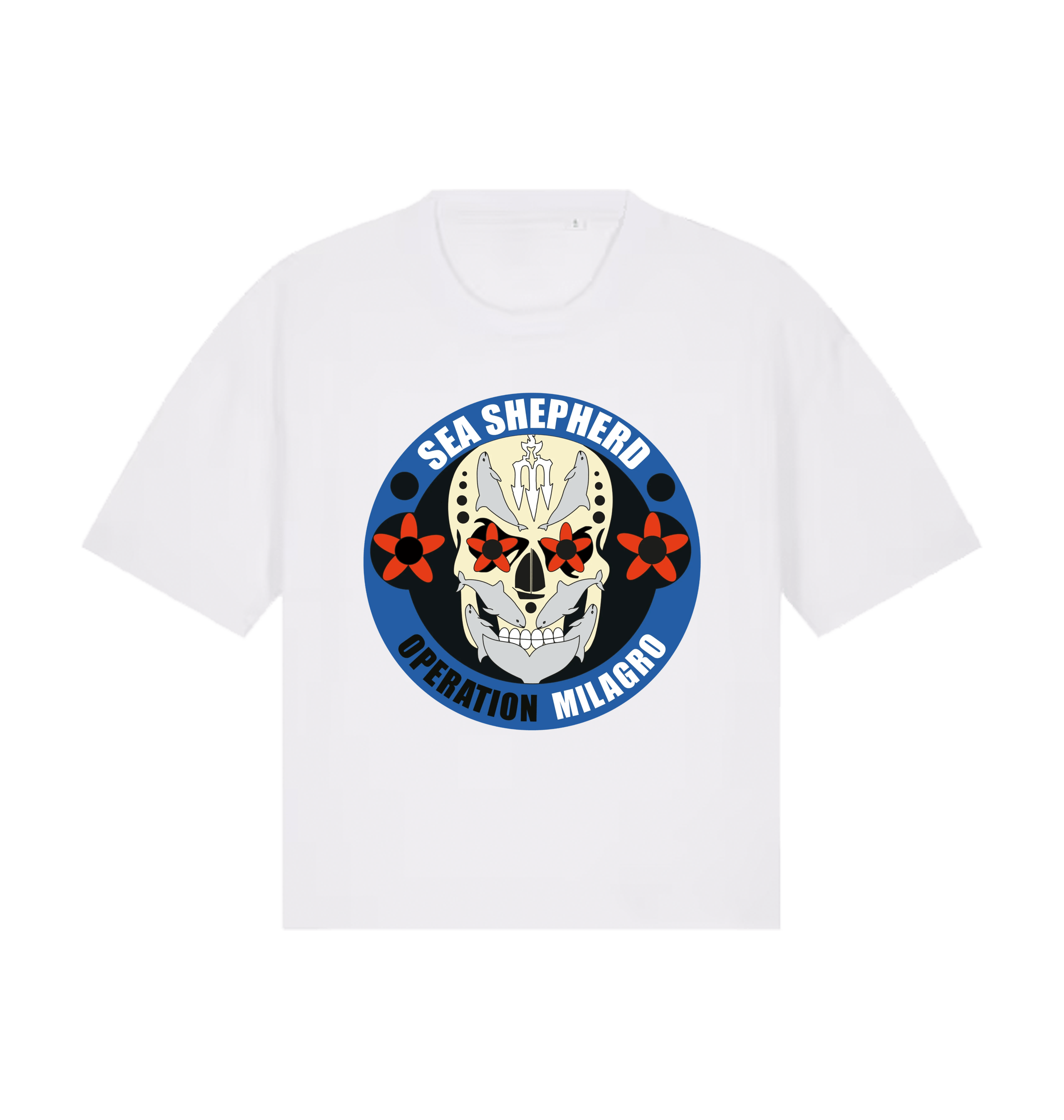 White Printed T-shirt Front