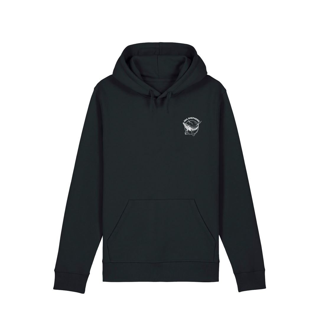Black Printed Hoody Front
