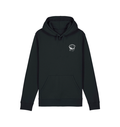 Black Printed Hoody Front