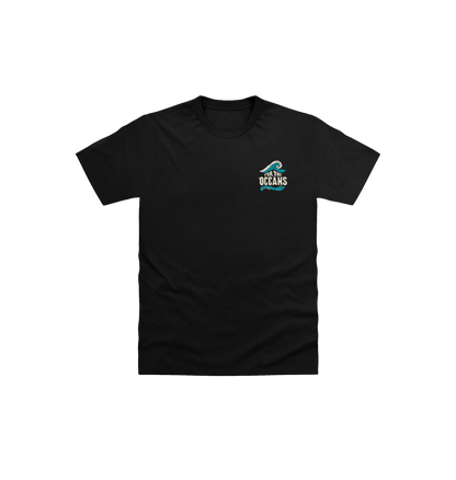 Black Printed Kids T-Shirt Front
