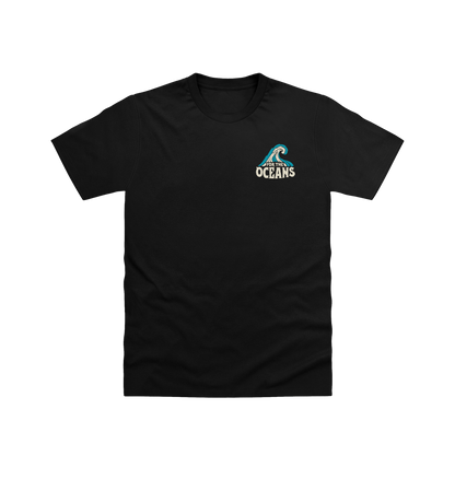 Black Printed T-shirt Front