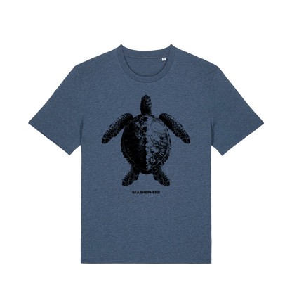 Dark Heather Blue Printed T-shirt Front