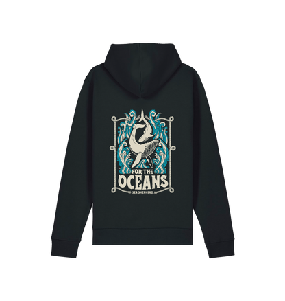 Black Printed Hoody Back