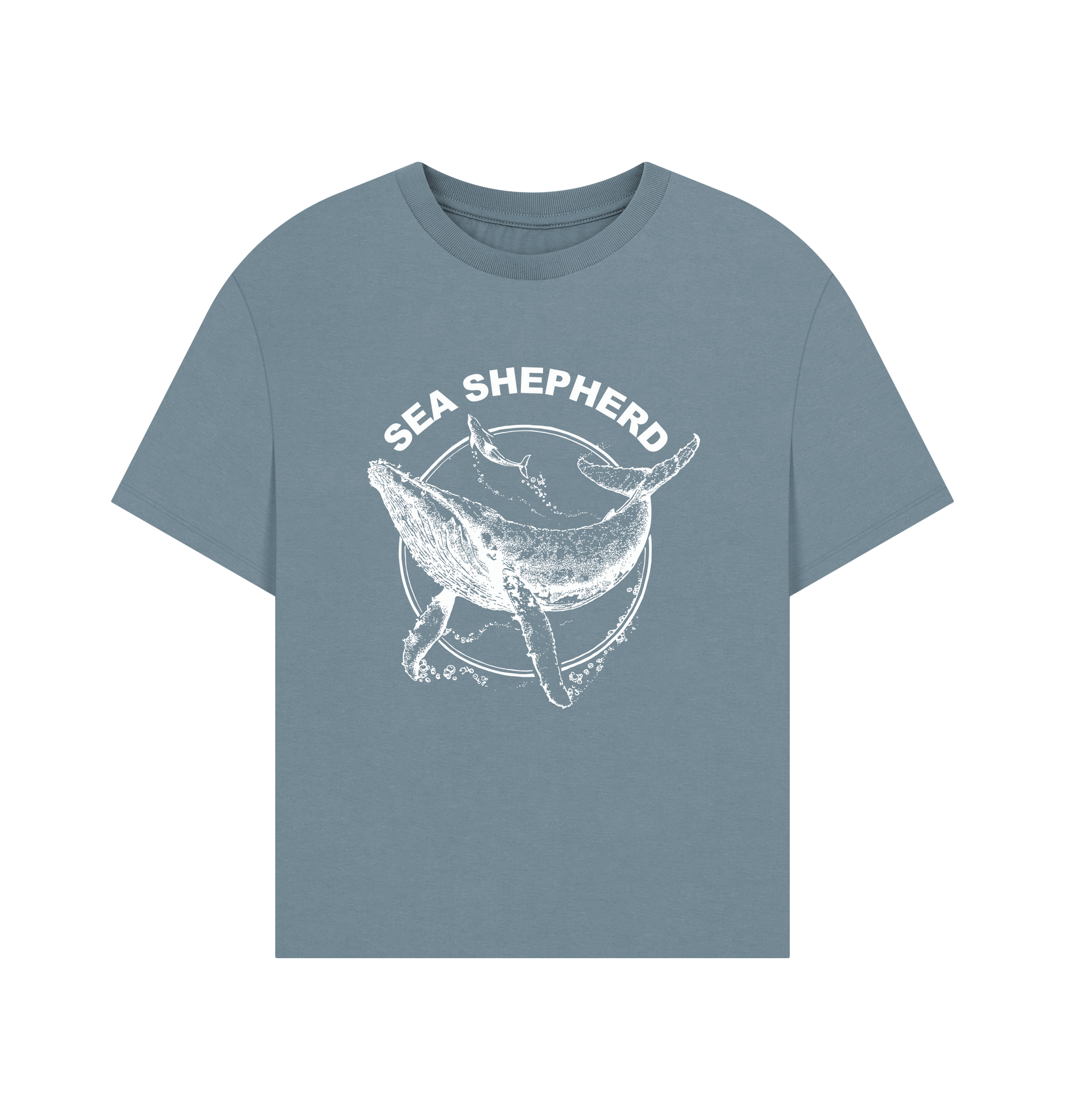 Stone Blue Printed T-shirt
