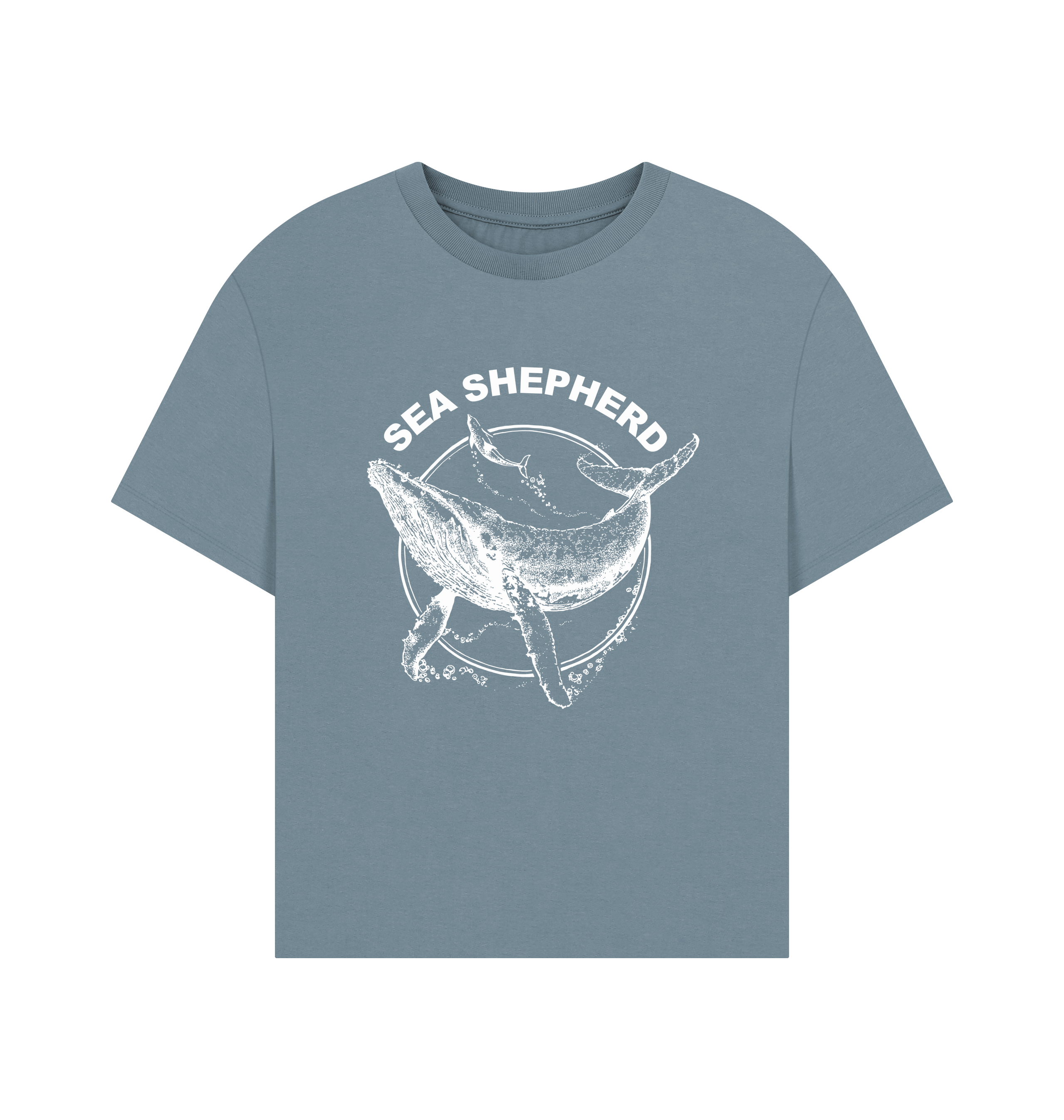 Stone Blue Printed T-shirt