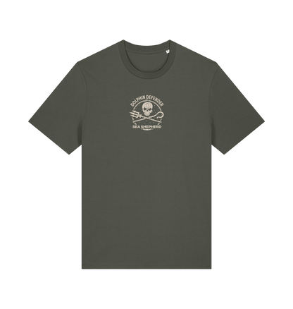 Khaki Printed T-shirt Front