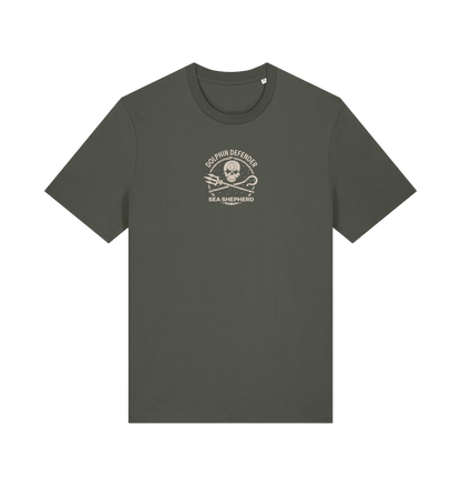 Khaki Printed T-shirt Front