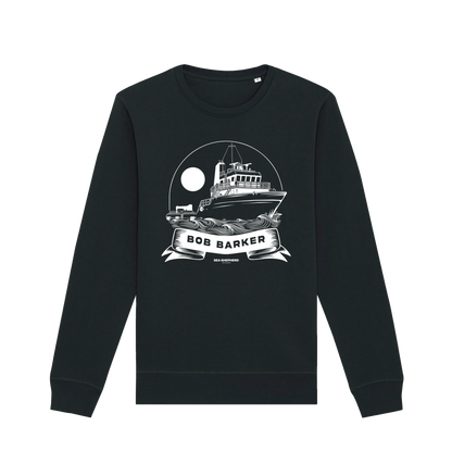 Black Printed Sweater Front