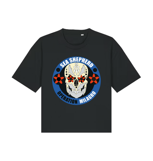 Black Printed T-shirt Front