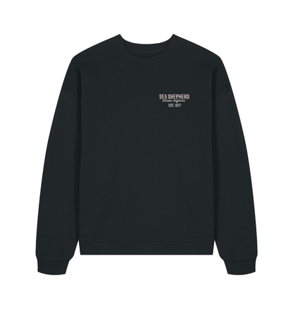 Black Printed Sweater Front