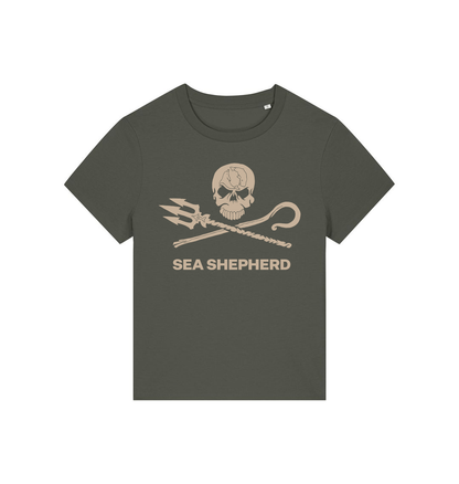 Khaki Printed T-shirt Front