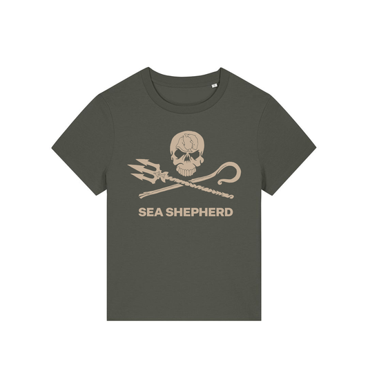 Khaki Printed T-shirt Front