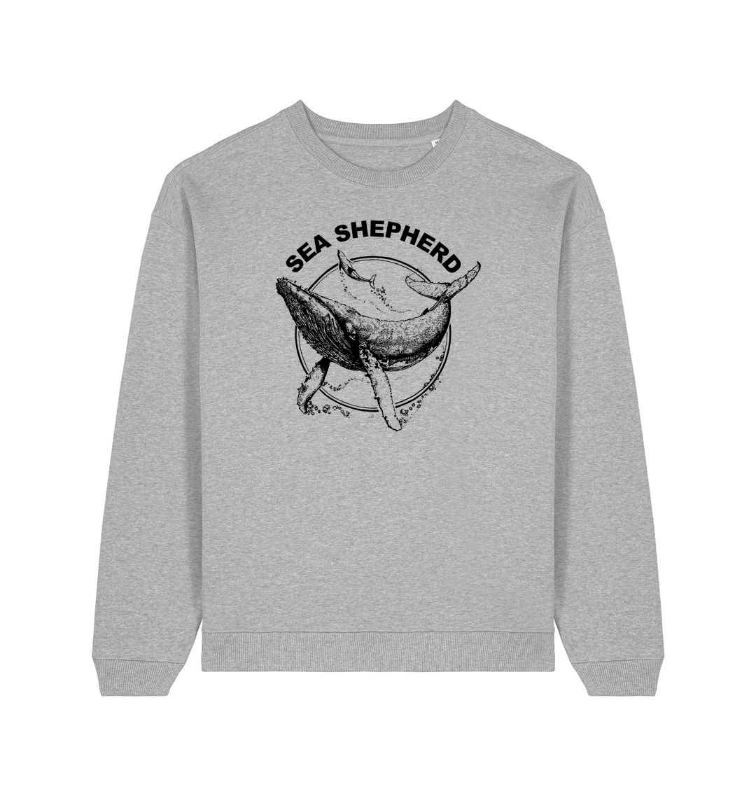 Heather Grey Printed Sweater Front