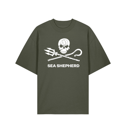Khaki Printed T-shirt Front