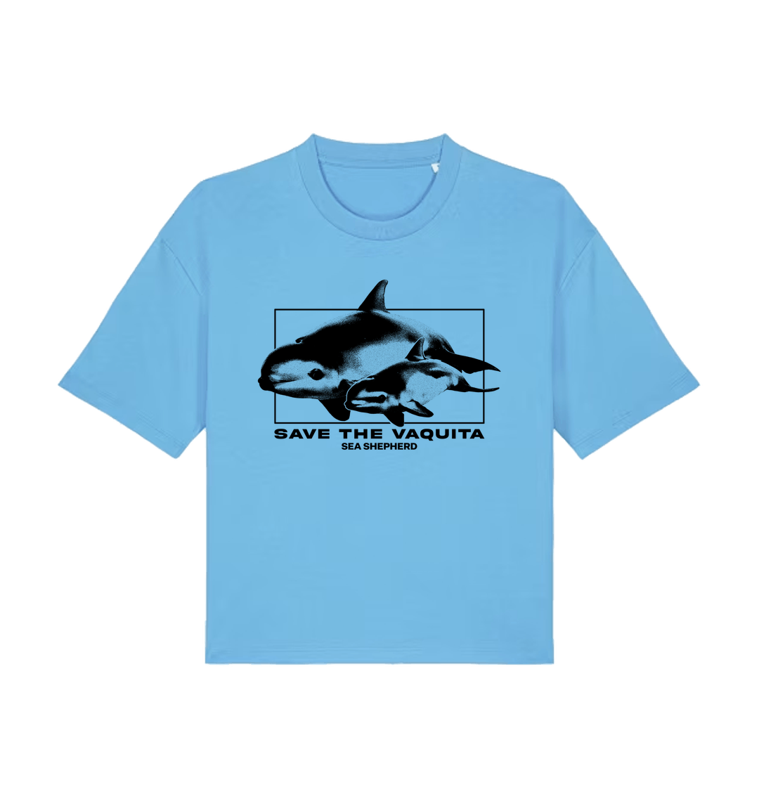 Aqua Blue Printed T-shirt Front