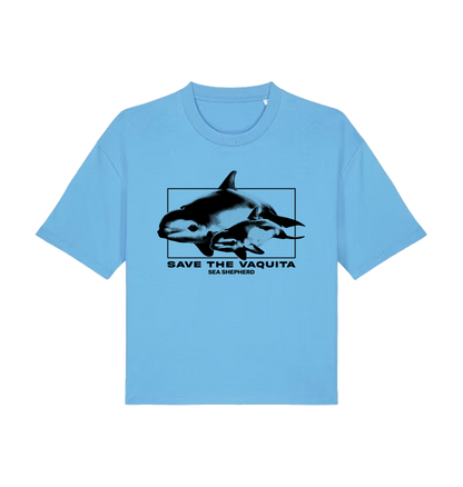 Aqua Blue Printed T-shirt Front