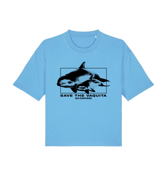 Aqua Blue Printed T-shirt Front
