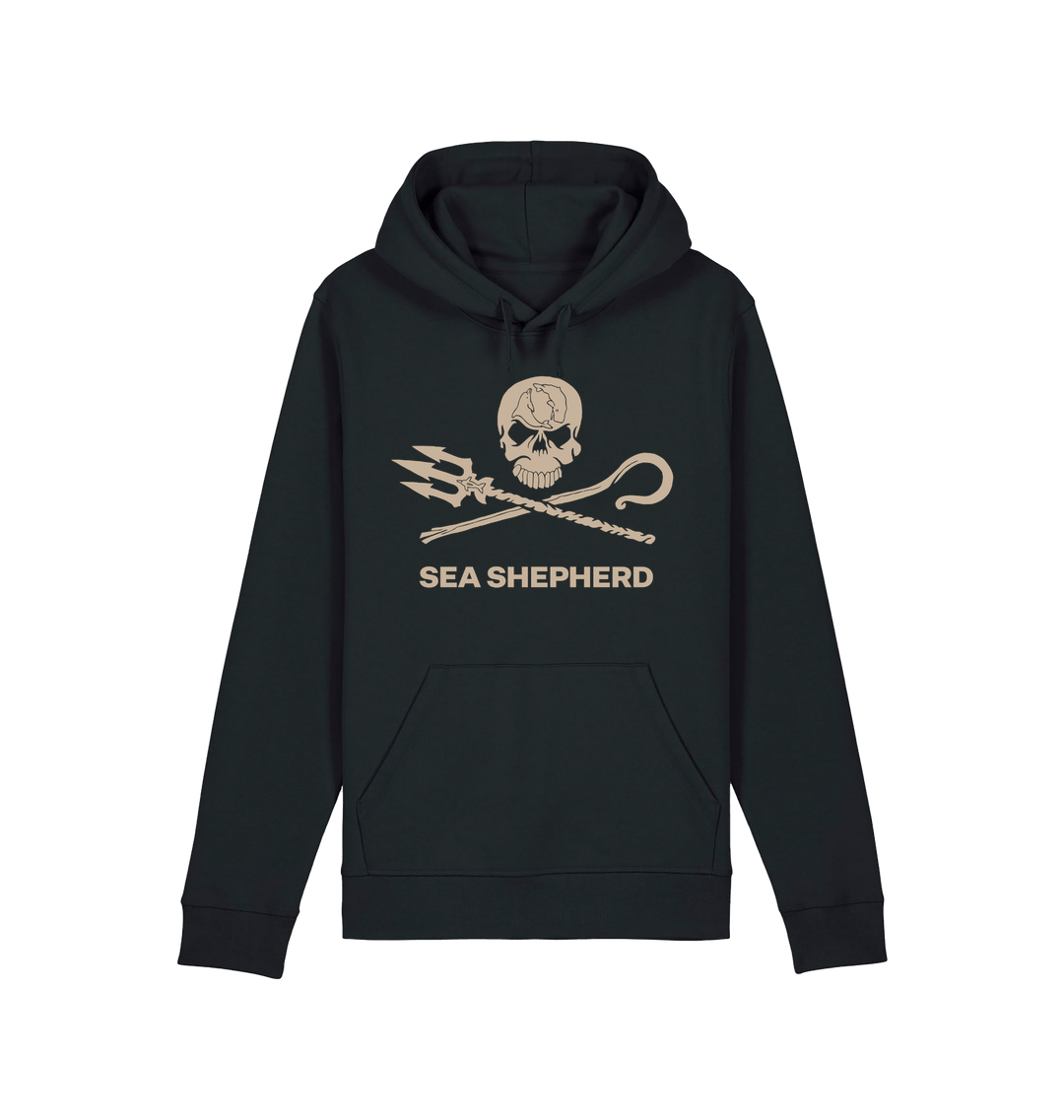 Black Printed Hoody Front