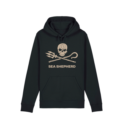 Black Printed Hoody Front