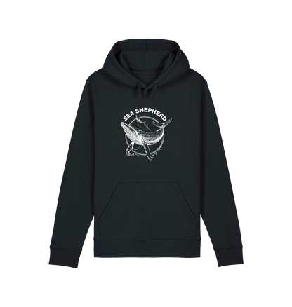 Black Printed Hoody Front