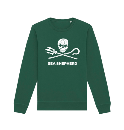 Bottle Green Printed Sweater