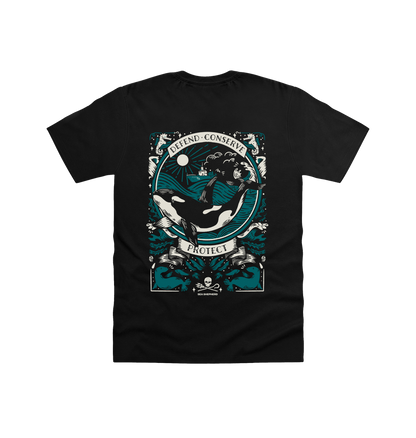 Black Printed T-shirt Back