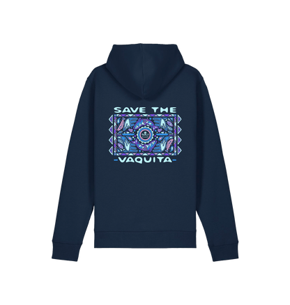 French Navy Printed Hoody Back