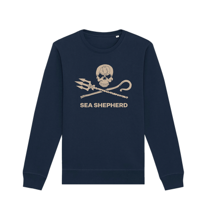 French Navy Printed Sweater