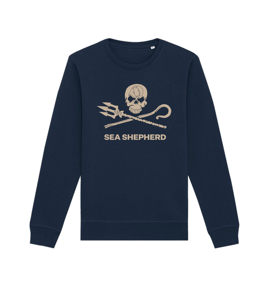 French Navy Printed Sweater
