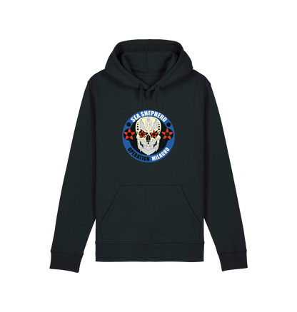 Black Printed Hoody Front