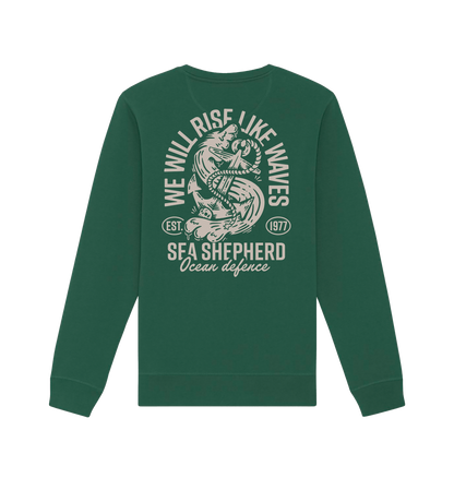 Bottle Green Printed Sweater Back