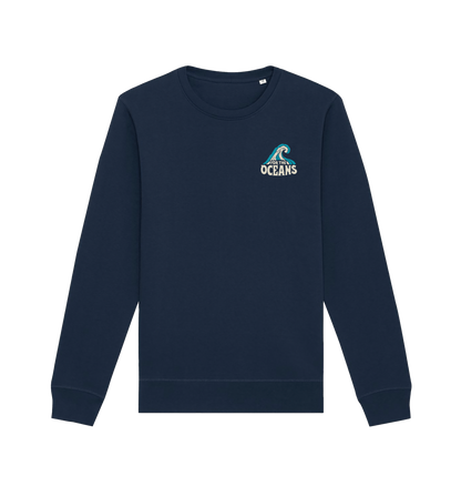 French Navy Printed Sweater