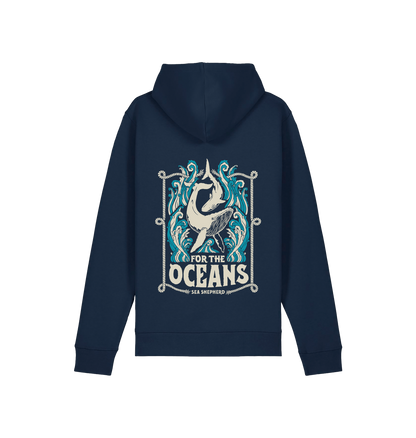 French Navy Printed Hoody