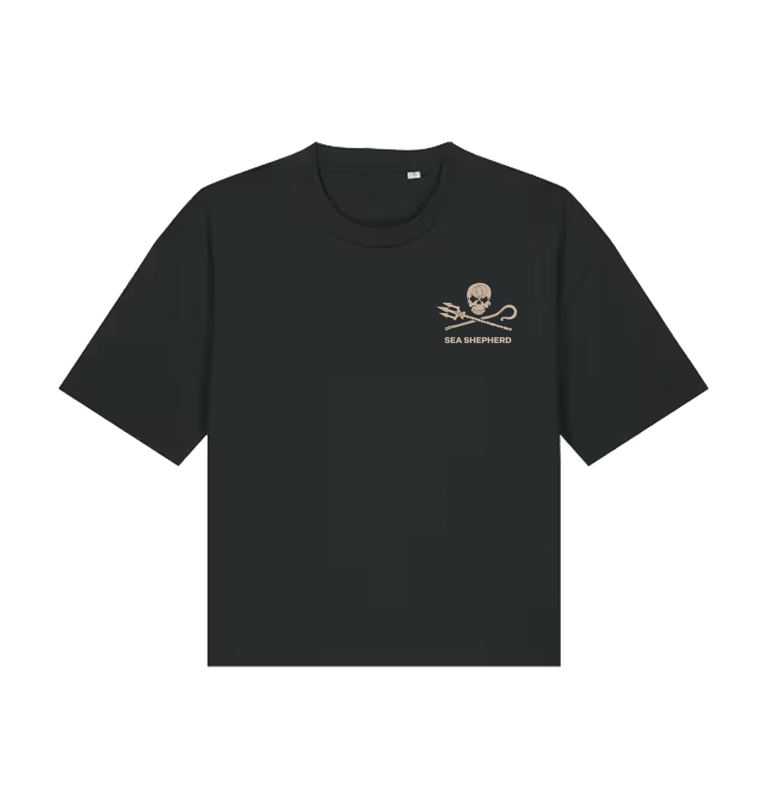 Black Printed T-shirt Front