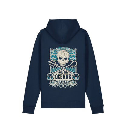 French Navy Printed Hoody