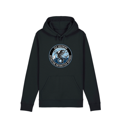 Black Printed Hoody Front