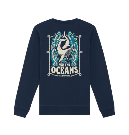 French Navy Printed Sweater