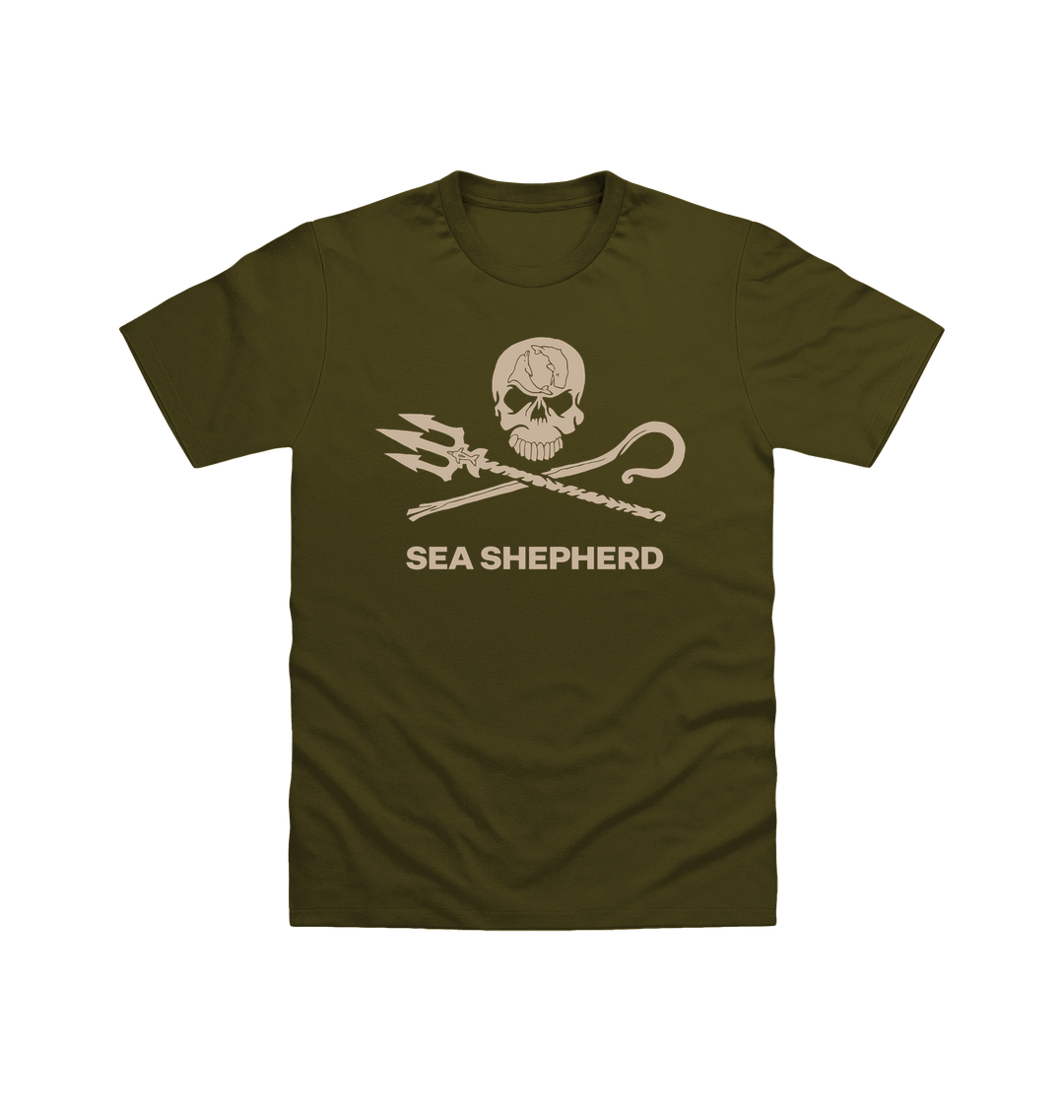 Olive Printed T-shirt Front