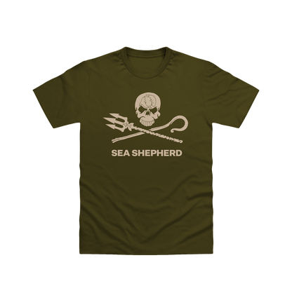 Olive Printed T-shirt Front