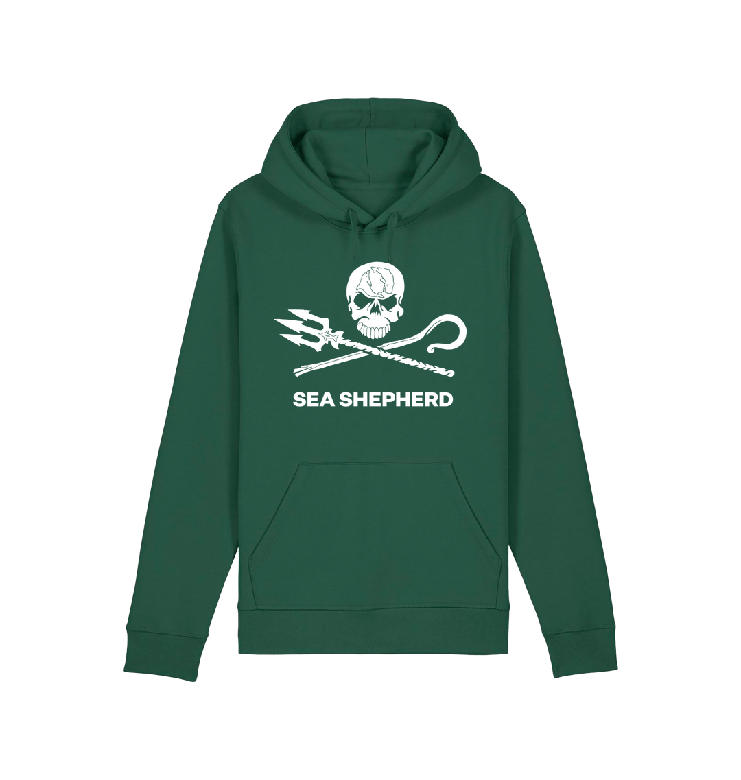 Bottle Green Printed Hoody Front