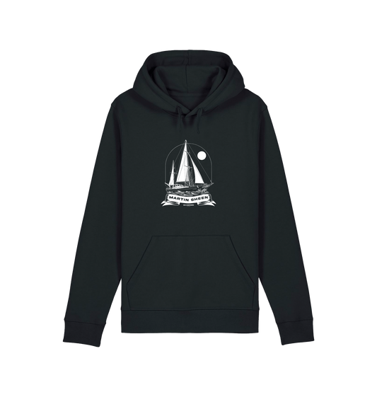 Black Printed Hoody Front