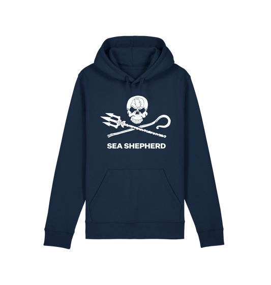 French Navy Printed Hoody Front