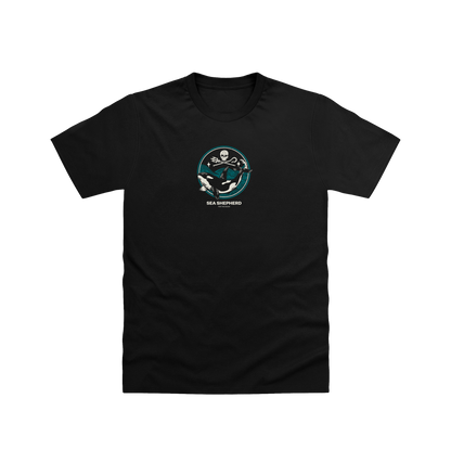 Black Printed T-shirt Front