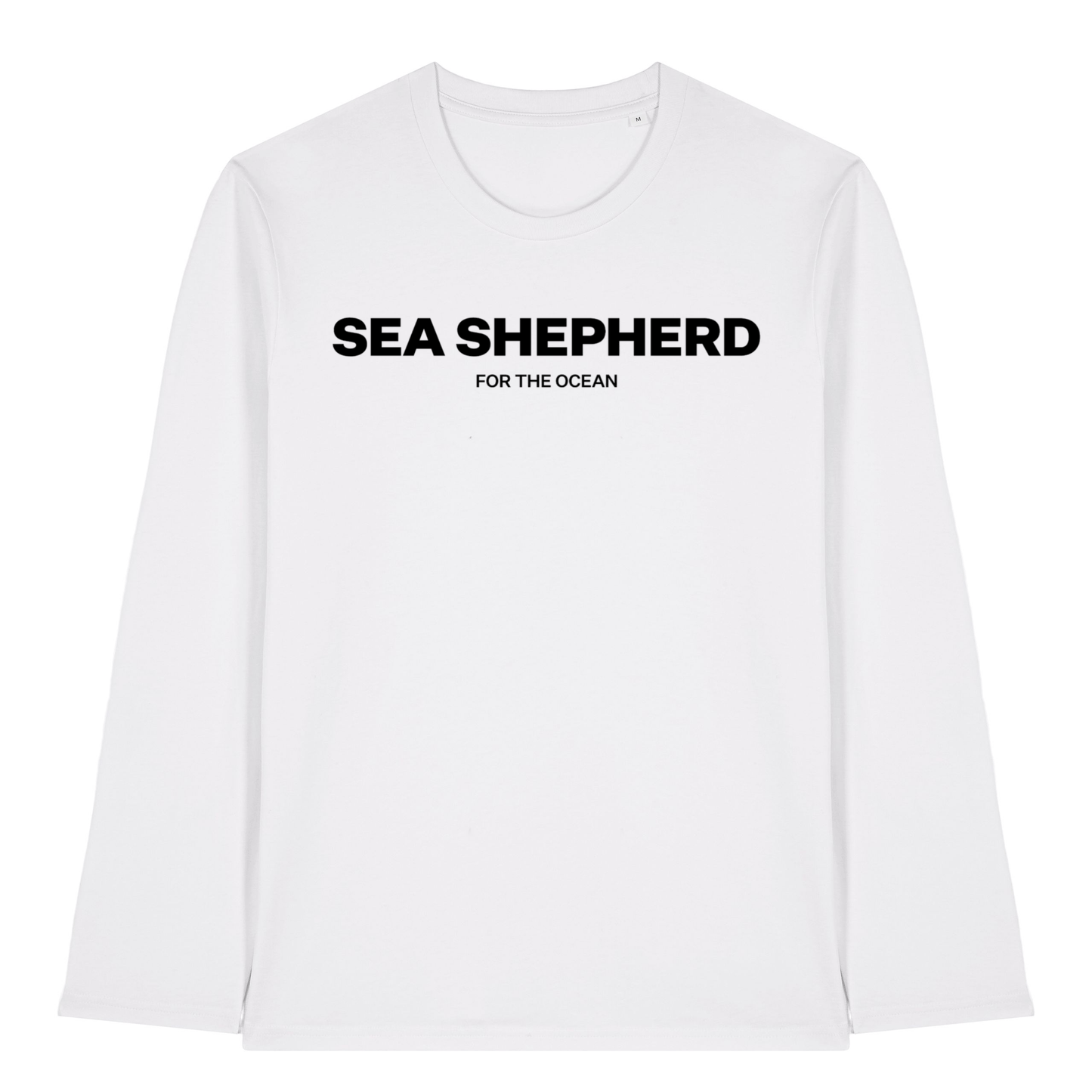 White Printed Long Sleeve T Shirt Front