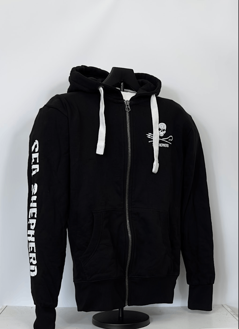 Black Zip hoody Front
