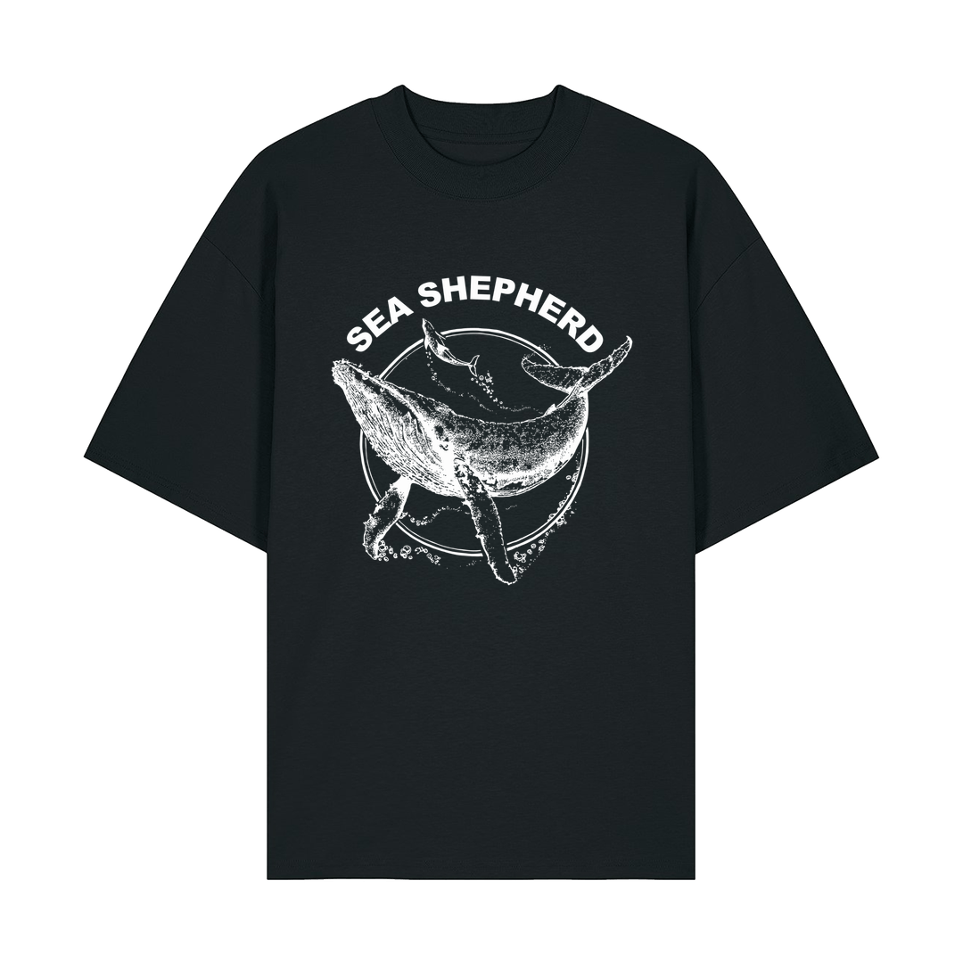 Black Printed T-shirt Front