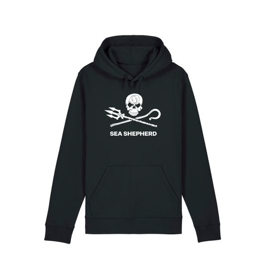 Black Printed Hoody Front